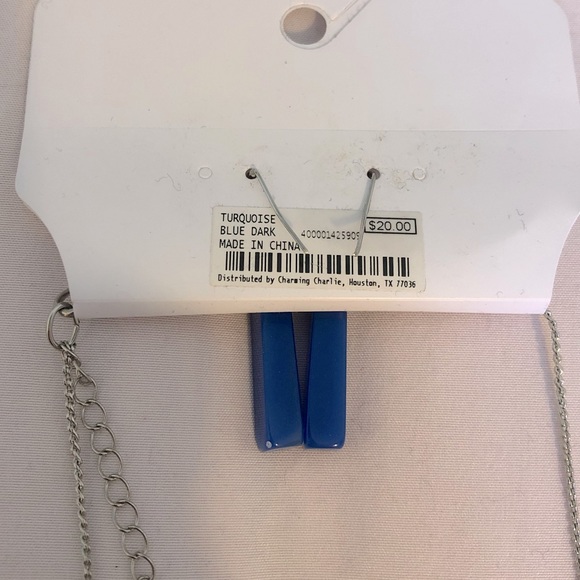 Blue Statement Necklace and Earrings - Picture 3 of 3